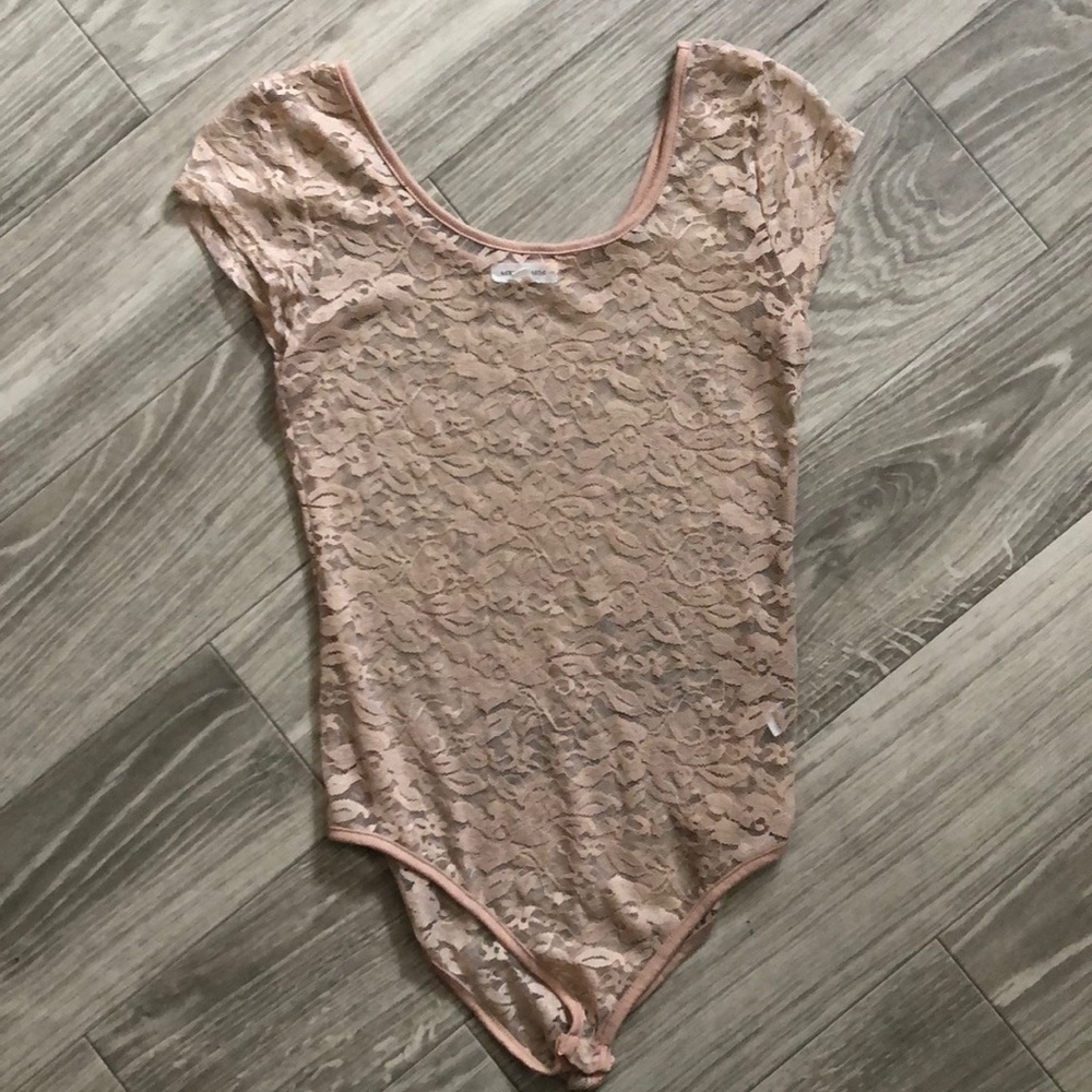 Nude lace bodysuit